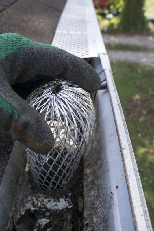 Rain Gutter Cover Installation detail
